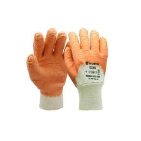 Zaščitne rokavice latex GRIP oranžne, vel. 9