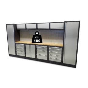 Modularna delovna miza - pank, 16 delni komplet modulov 390 cm