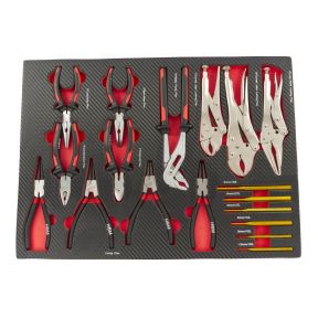 Klešče v karbonskem vložku 54 x 39,5 x 3 cm, 17 delni set