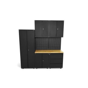 Modularna delovna miza - pank, 8 delni komplet modulov ČRNA