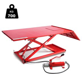 Hidravlična in pnevmatska dvižna miza 400 za štirikolesnik/Quad, tricikel, 700 kg, rdeča