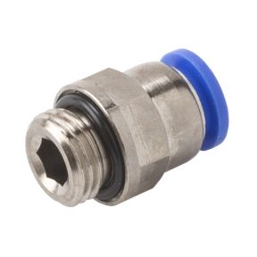Plastični priključek ravni z navojem 1/4", 8/6 mm