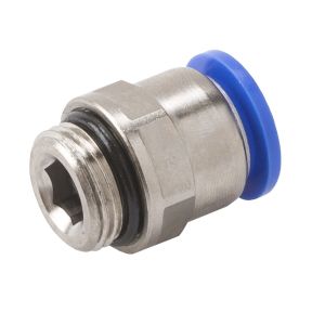 Plastični priključek ravni z navojem 3/8", 12/10 mm