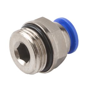 Plastični priključek ravni z navojem 1/2", 12/10 mm